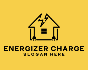 House Lightning Plug logo design