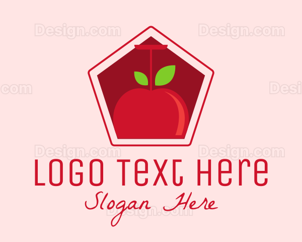 Apple Wine Glass Logo