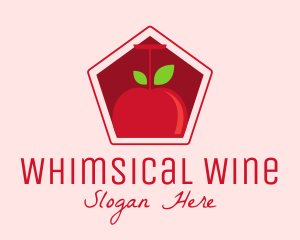 Apple Wine Glass logo design