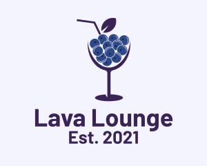 Blueberry Cocktail Drink  logo design