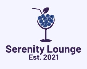 Blueberry Cocktail Drink  logo design