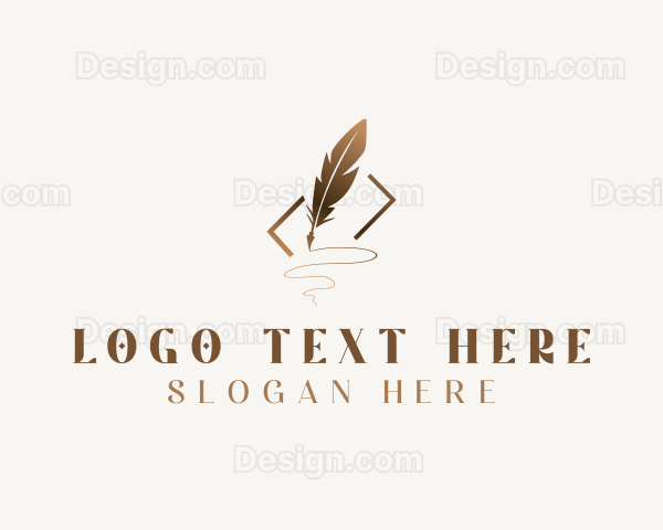 Feather Quill Writing Logo