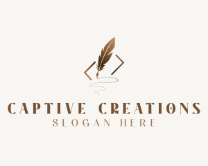 Feather Quill Writing Logo