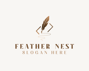 Feather Quill Writing logo design