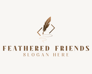 Feather Quill Writing logo design