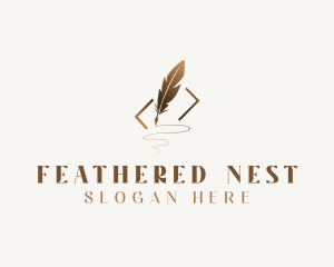 Feather Quill Writing logo design