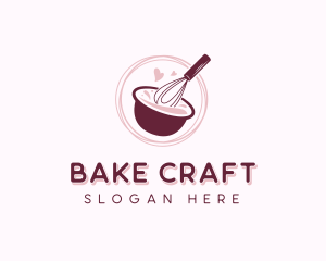 Whisk Baking Bowl logo design