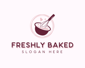 Whisk Baking Bowl logo design