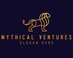 Luxury Lion Monoline logo design