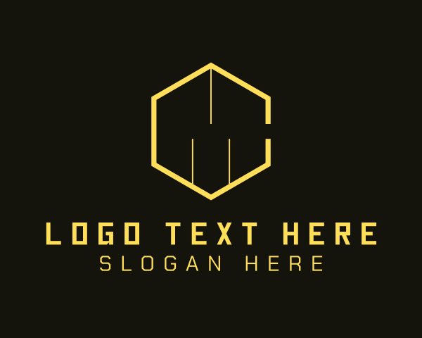 Hexagonal logo example 1