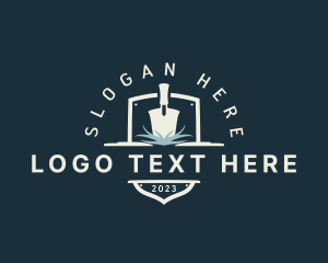 Landscaping Shovel Farming Logo