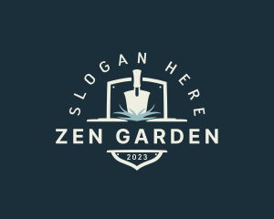 Landscaping Shovel Farming logo design