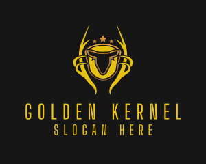 Golden Deer Horns logo design