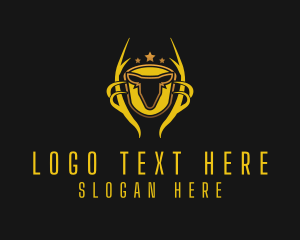Lodge - Golden Deer Horns logo design