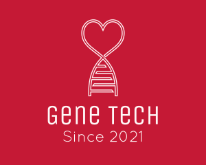 Love DNA Strand logo design