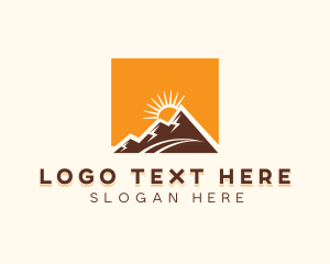 Mountain Hiking Sunset Travel logo