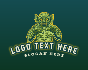 Swamp Monster Gaming Mascot logo