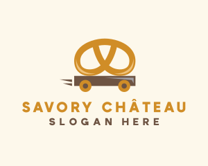 Pretzel Food Cart logo design