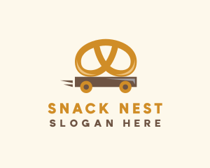 Pretzel Food Cart logo design