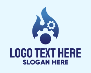 Mechanical Gear Flame  logo