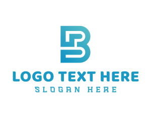 Modern Gradient Letter B logo