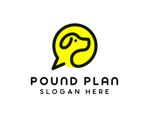 Dog Speech Bubble logo