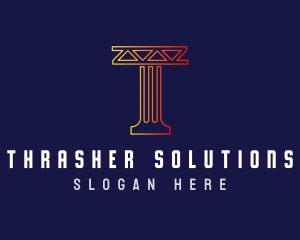 Column Construction Pillar logo design