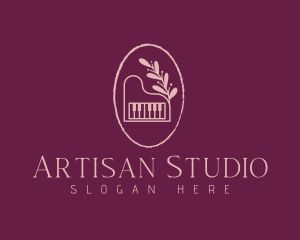 Elegant Piano Studio logo design