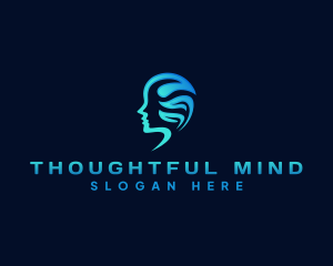 Mental Health Head Psychology logo design