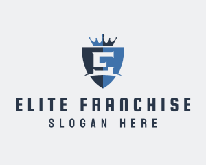  Monarchy Royalty Shield Letter E logo design