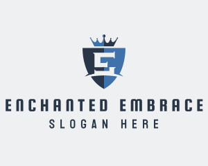  Monarchy Royalty Shield Letter E logo design