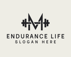 Weightlifting Gym Letter M logo