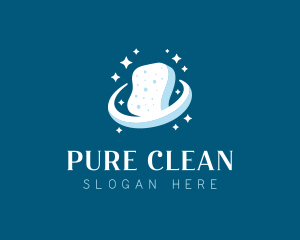 Clean Sponge Disinfection logo design