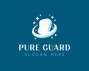 Clean Sponge Disinfection logo design