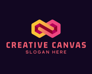 Creative Hexagon Loop logo design