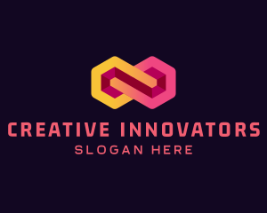 Creative Hexagon Loop logo design