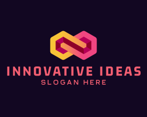 Creative Hexagon Loop logo design