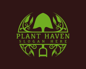 Shovel Plant Landscape logo design