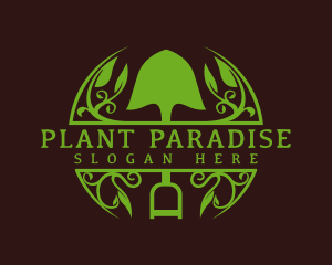 Shovel Plant Landscape logo design