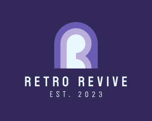 Retro Simple Rainbow logo design