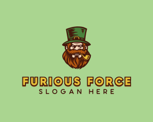 Angry Leprechaun Costume logo design