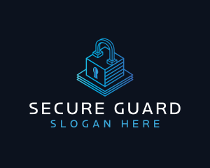 Security Padlock Technology logo design