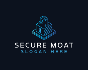 Security Padlock Technology logo design