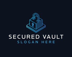 Security Padlock Technology logo design