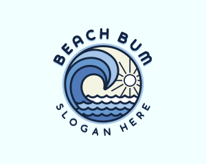 Ocean Coastal Waves logo design