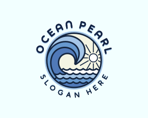 Ocean Coastal Waves logo design