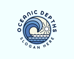 Ocean Coastal Waves logo design