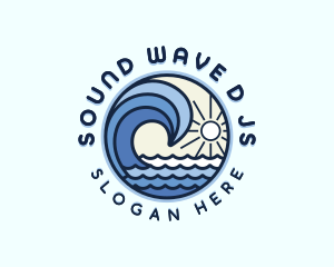 Ocean Coastal Waves logo design