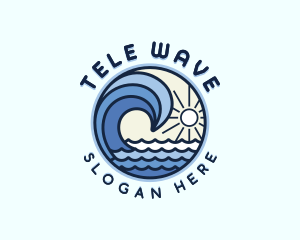 Ocean Coastal Waves logo design