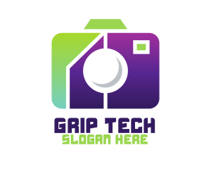 Geometric Tech Camera  logo design